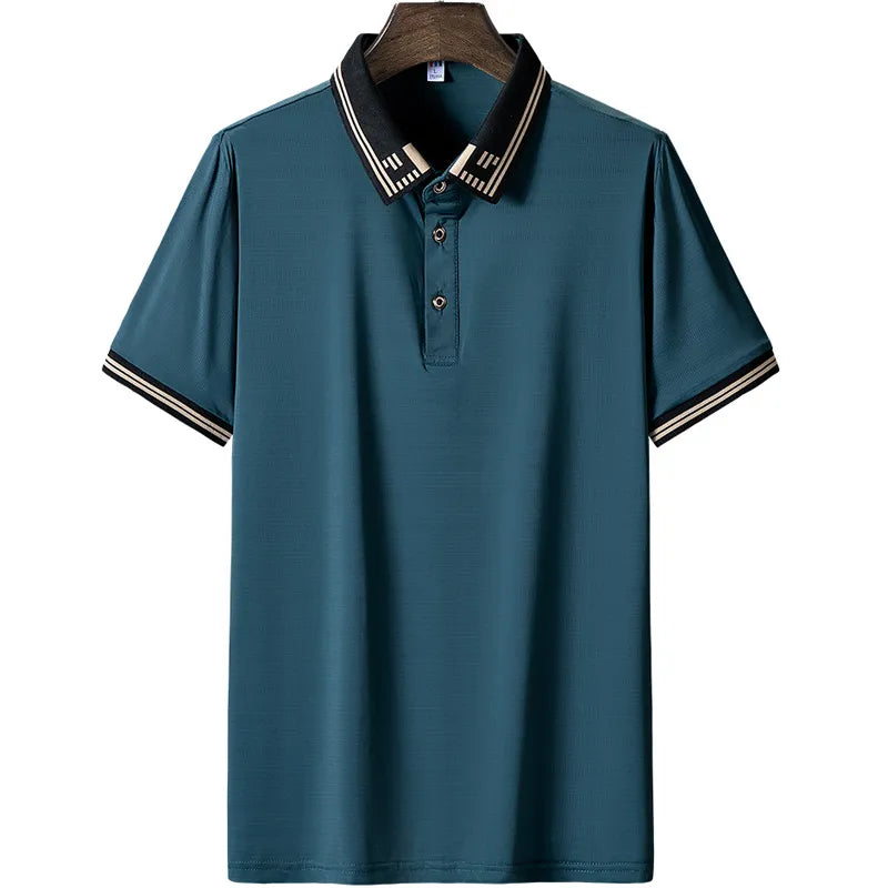 Camisa Polo Masculina de Seda