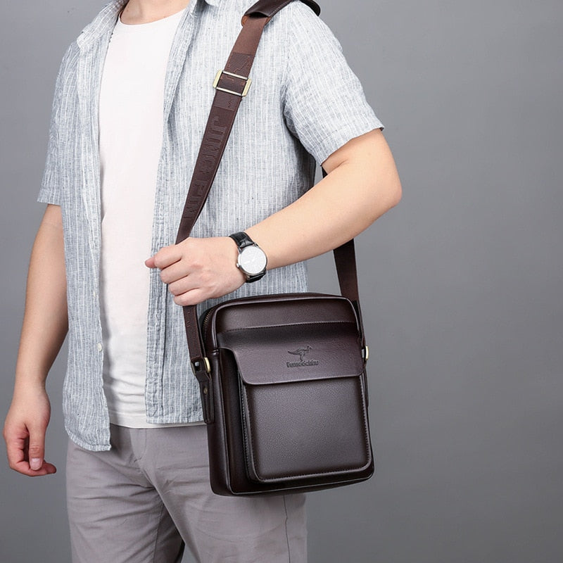 Bolsa Masculina Transversal de Couro