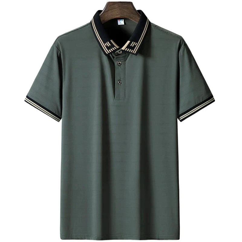 Camisa Polo Masculina de Seda